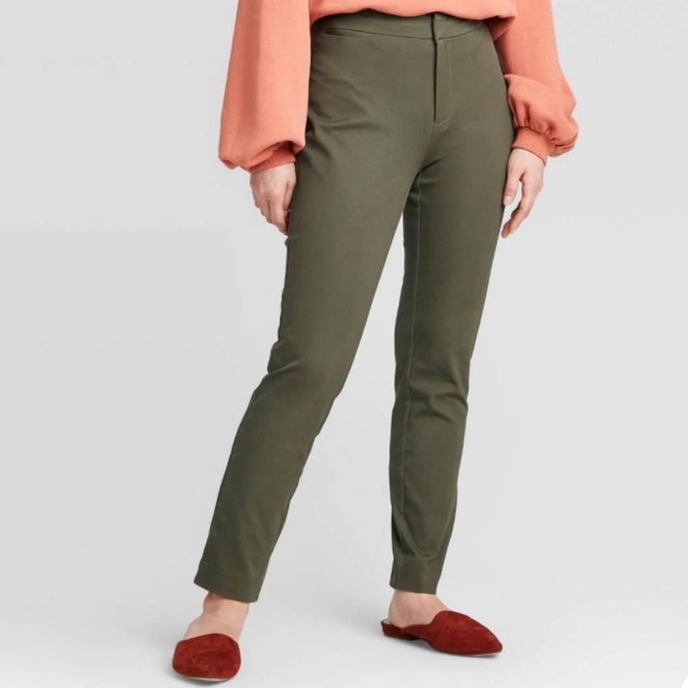 a new day green stretch dress pants